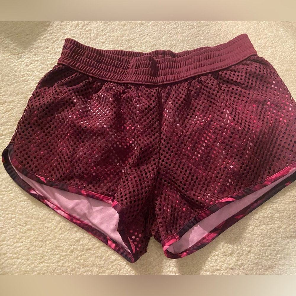 Champion Maroon Mesh Athletic Shorts